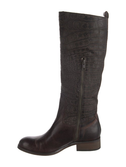 Lucchese Embossed Leather Riding Boots