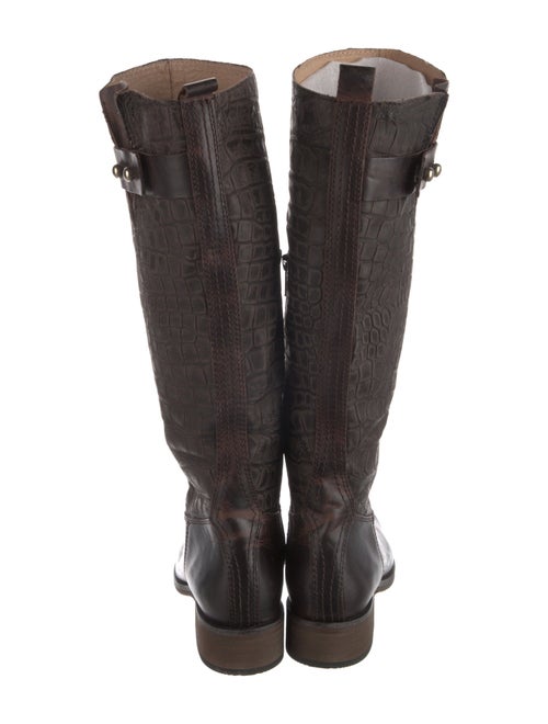 Lucchese Embossed Leather Riding Boots