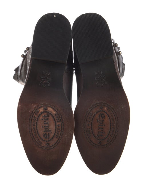 Lucchese Embossed Leather Riding Boots