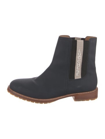 Lucchese Boots Leather Embroidered Accent Chelsea 10 |