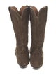 Lucchese Leather Embroidered Accent Western Boots
