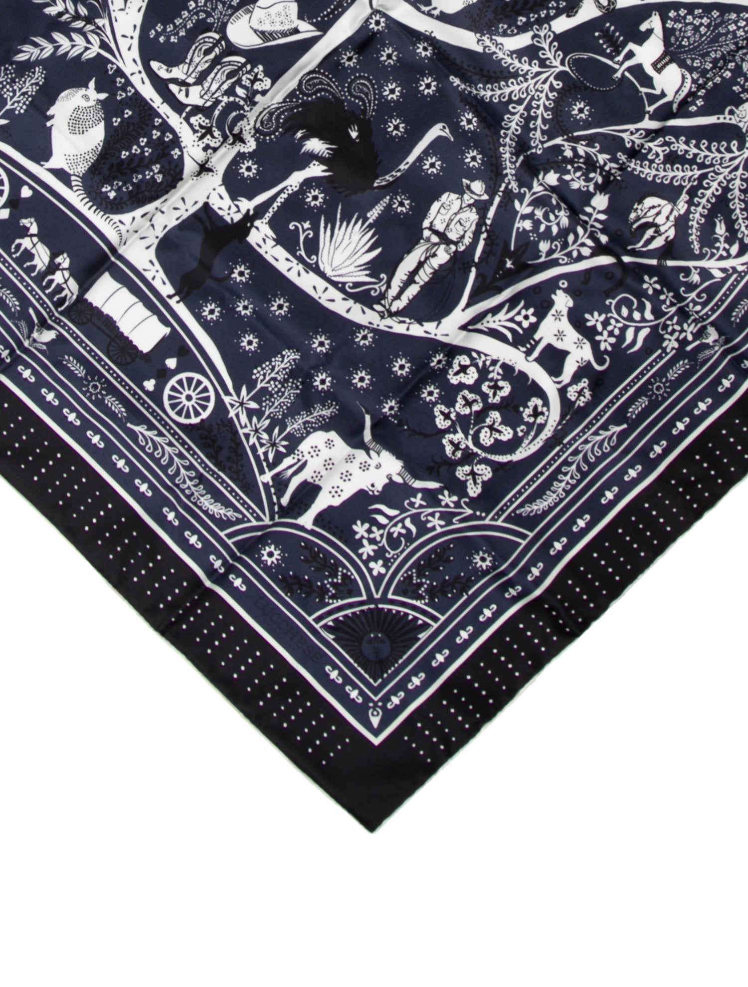 Lucchese Silk Printed Scarf w/ Tags