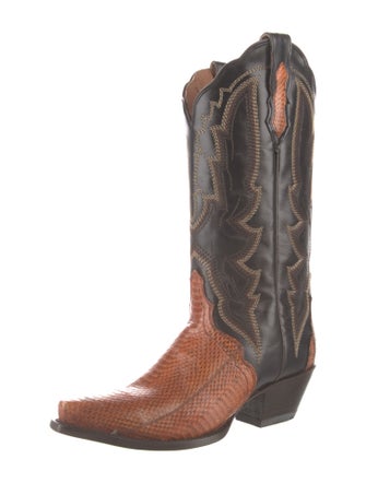 Lucchese Python Animal Print Western Boots