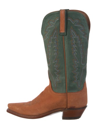 Lucchese Leather Printed Western Boots