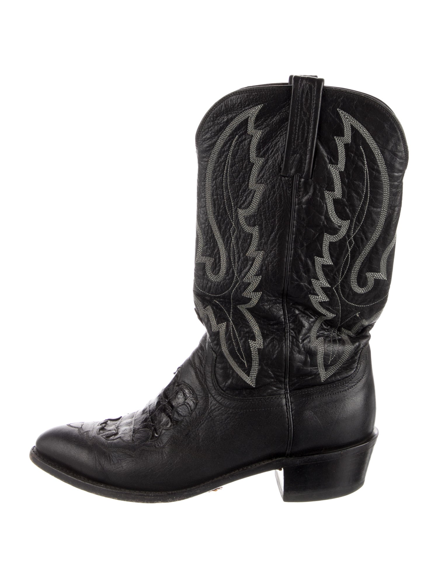 Lucchese Leather Printed Western Boots
