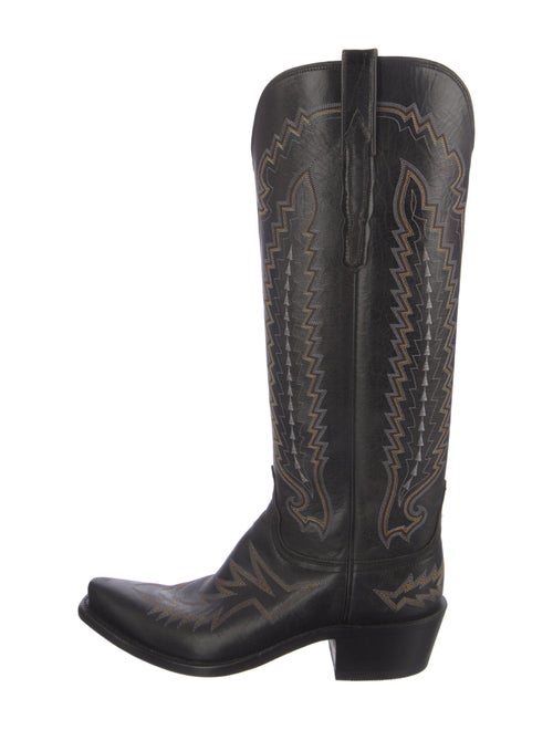 Lucchese Leather Printed Riding Boots