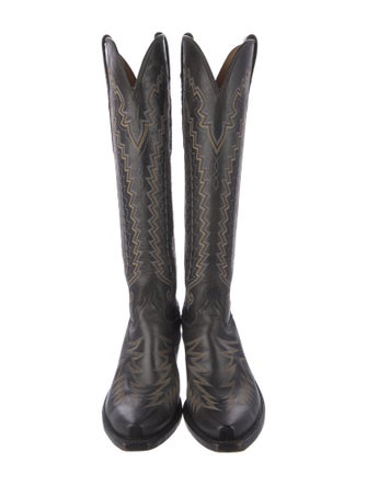 Lucchese Leather Printed Riding Boots