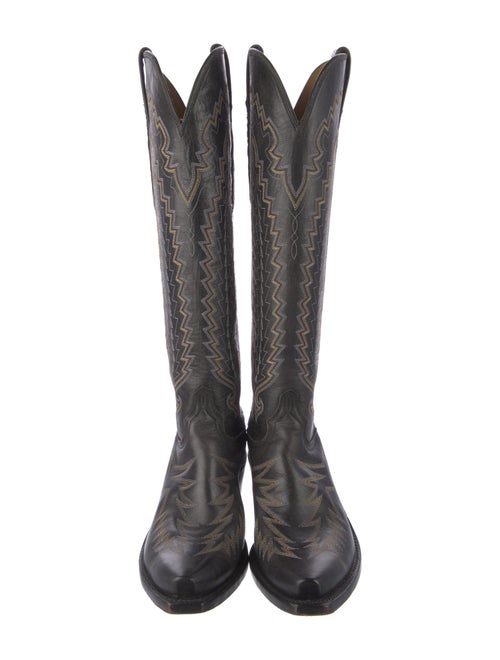Lucchese Leather Printed Riding Boots