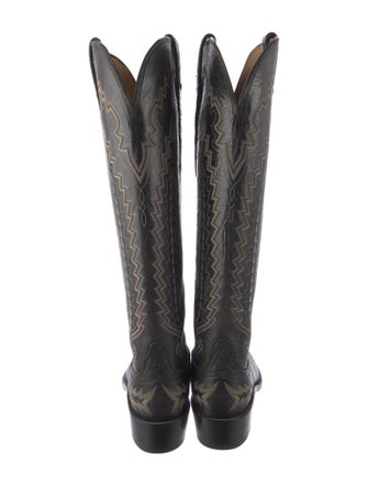 Lucchese Leather Printed Riding Boots