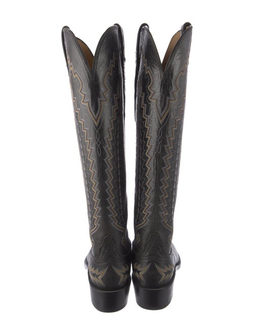 Lucchese Leather Printed Riding Boots