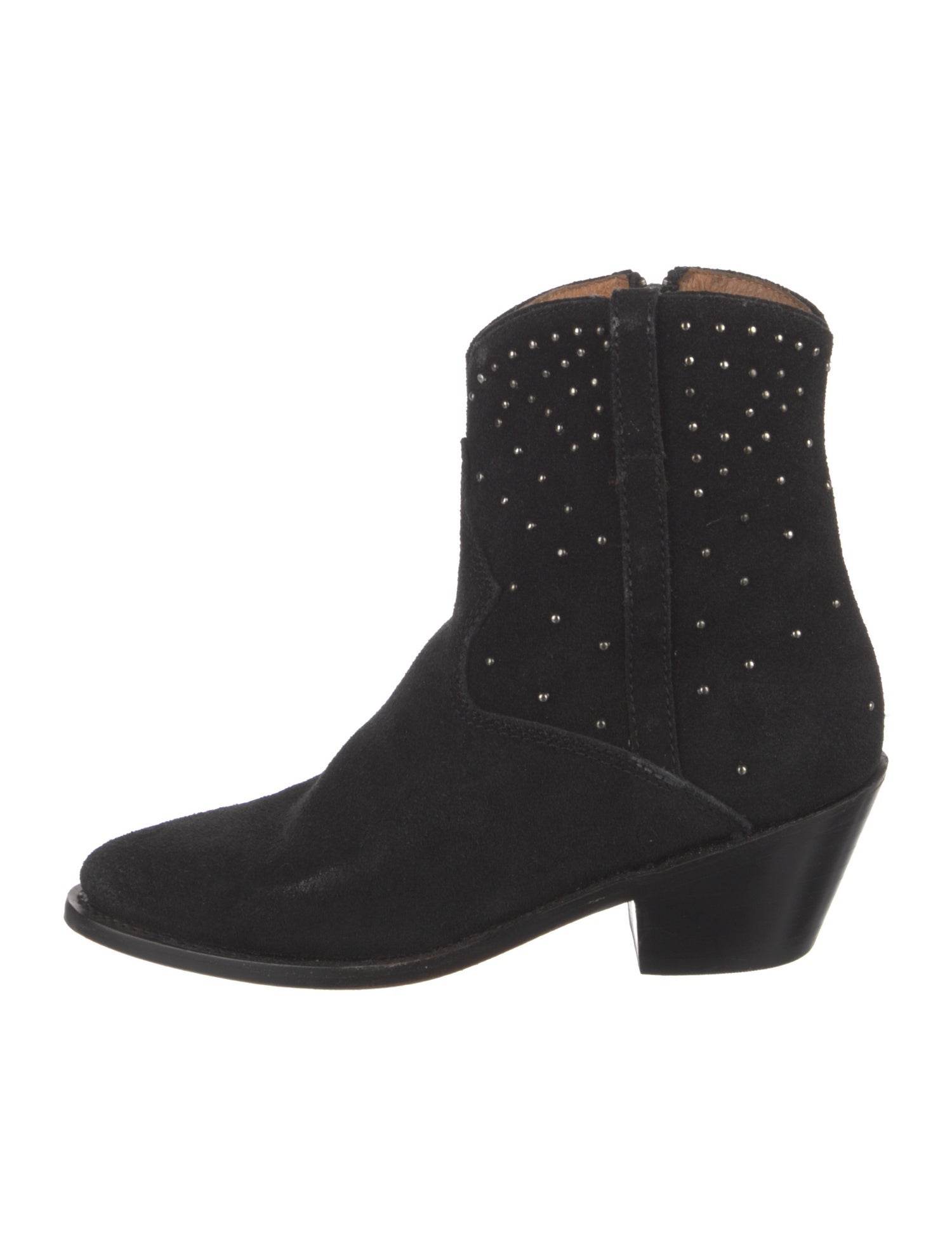 Lucchese Suede Studded Accents Western Boots