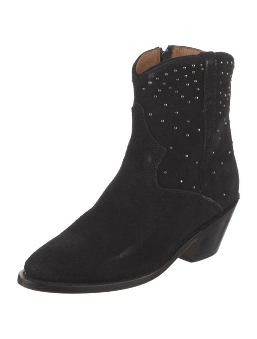Lucchese Suede Studded Accents Western Boots