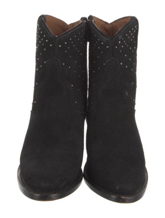 Lucchese Suede Studded Accents Western Boots