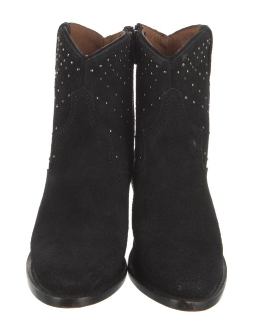 Lucchese Suede Studded Accents Western Boots
