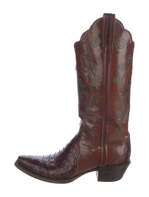 Lucchese Leather Printed Western Boots