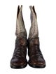 Lucchese Leather Tie-Dye Print Western Boots