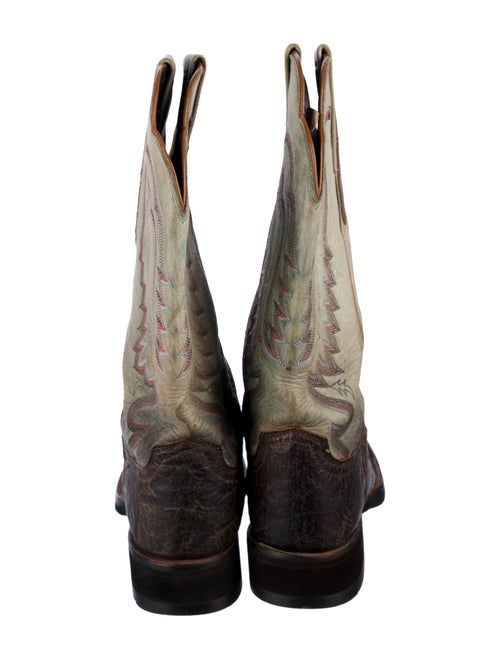 Lucchese Leather Tie-Dye Print Western Boots