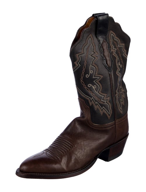 Lucchese Leather Patterned Western Boots