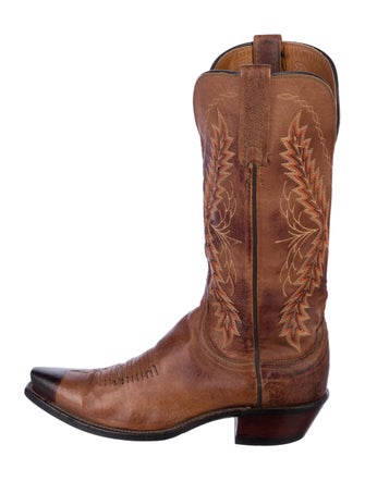Lucchese Leather Printed Western Boots