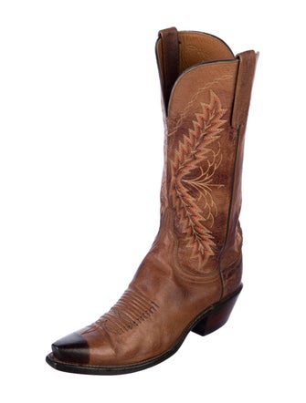Lucchese Leather Printed Western Boots