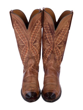 Lucchese Leather Printed Western Boots