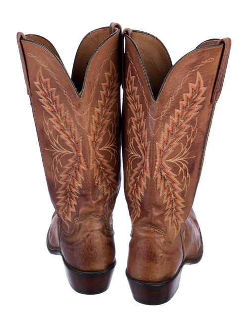 Lucchese Leather Printed Western Boots