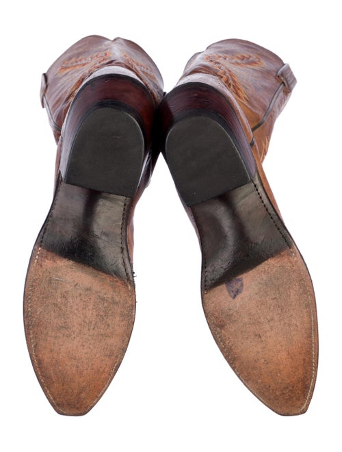 Lucchese Leather Printed Western Boots