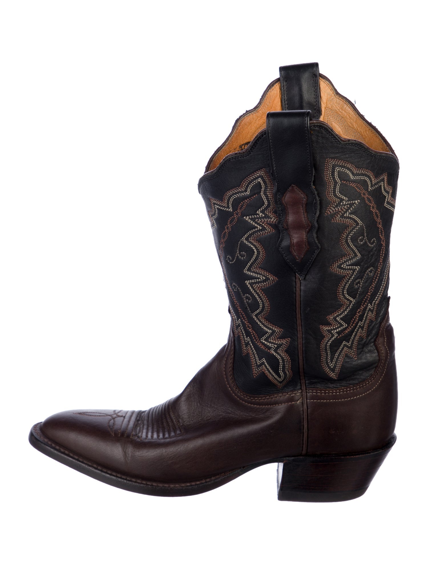 Lucchese Leather Printed Western Boots