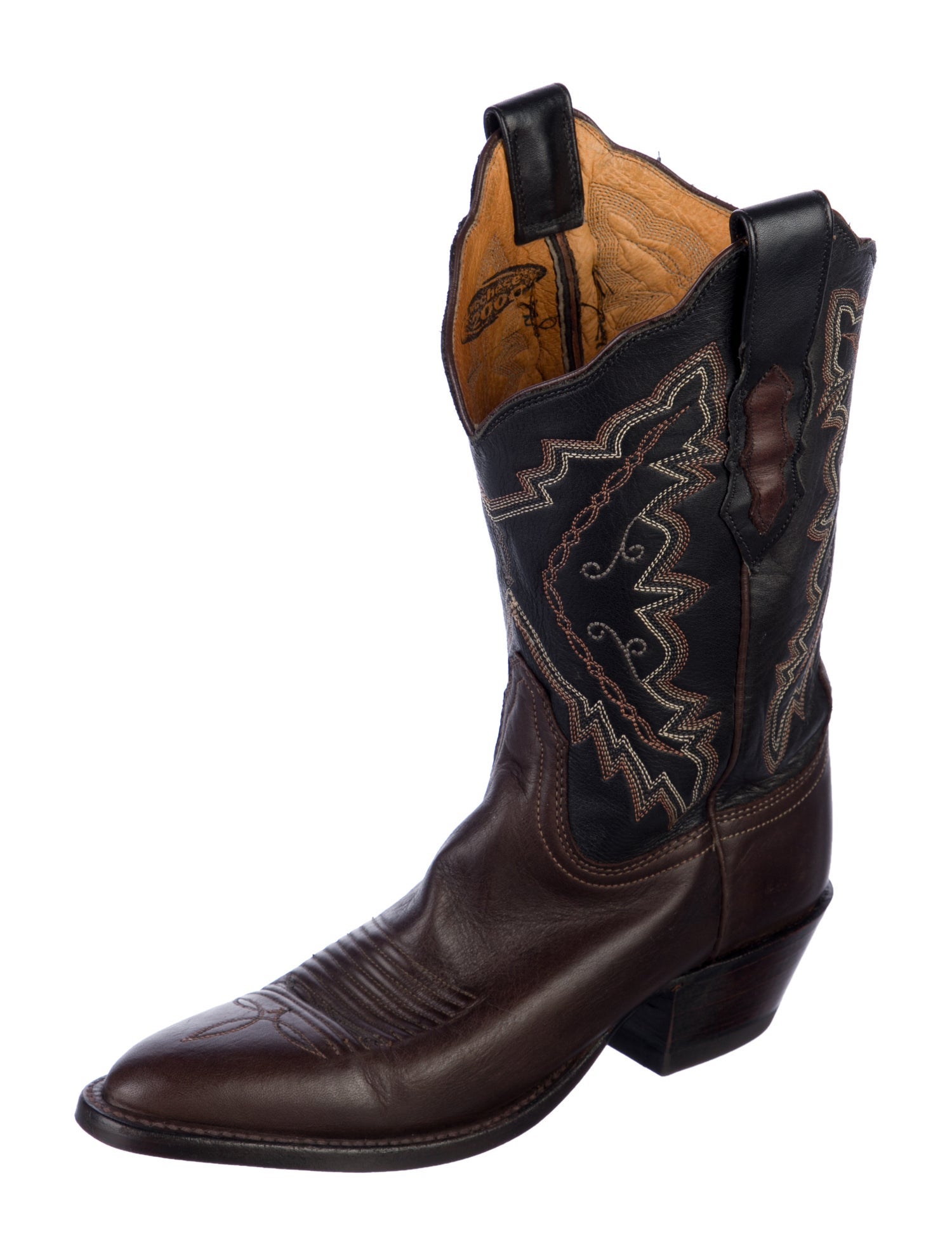 Lucchese Leather Printed Western Boots