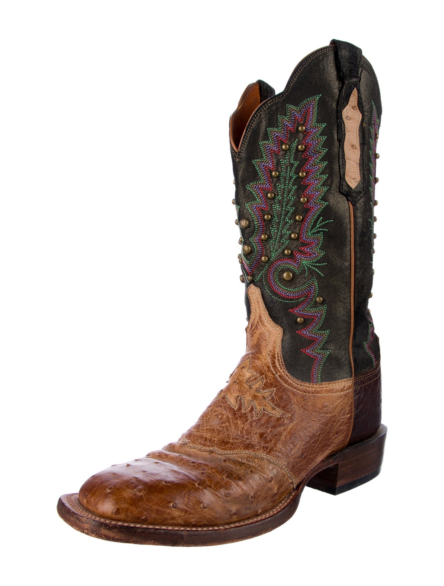 Lucchese Leather Printed Western Boots