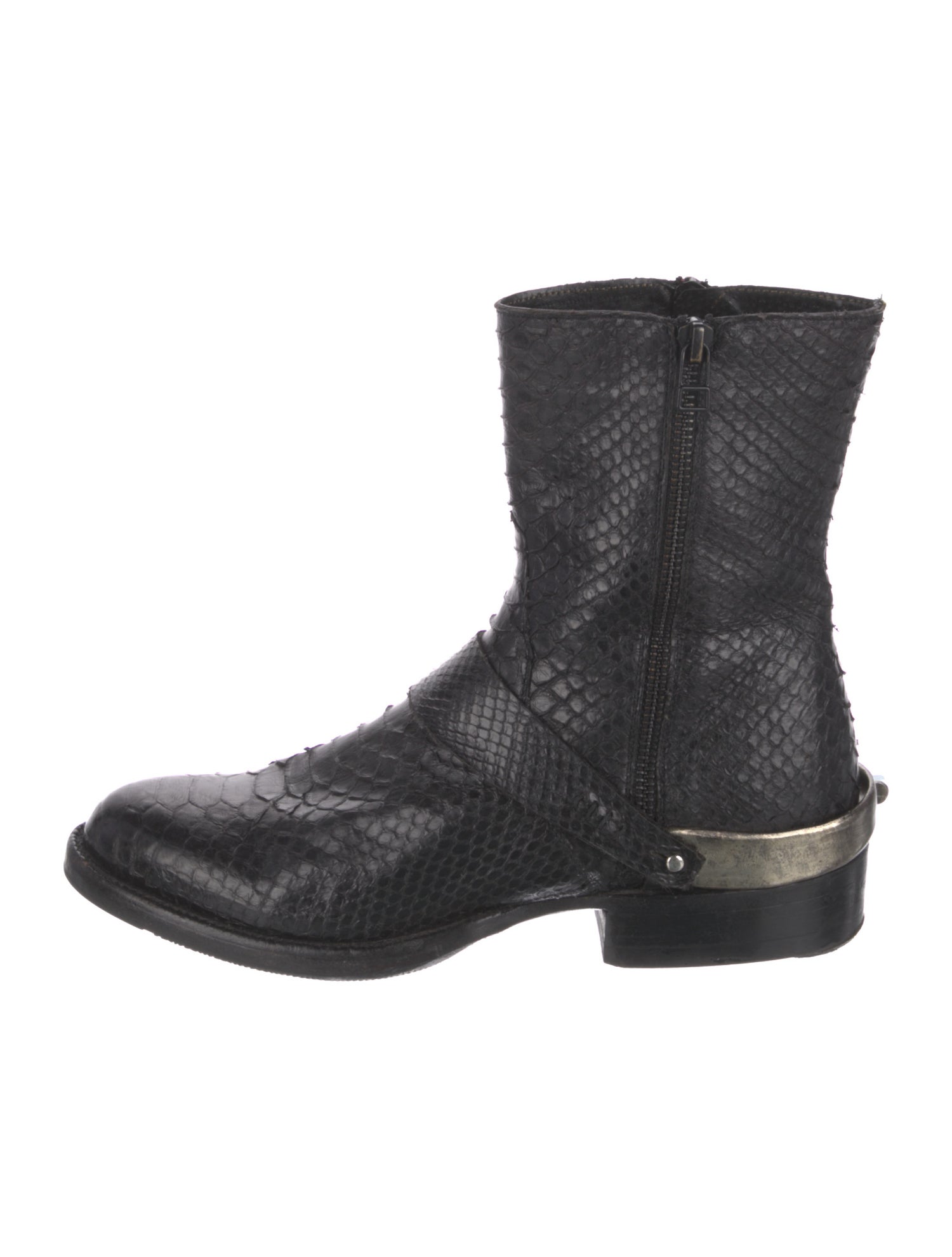 Lucchese Leather Moto Boots