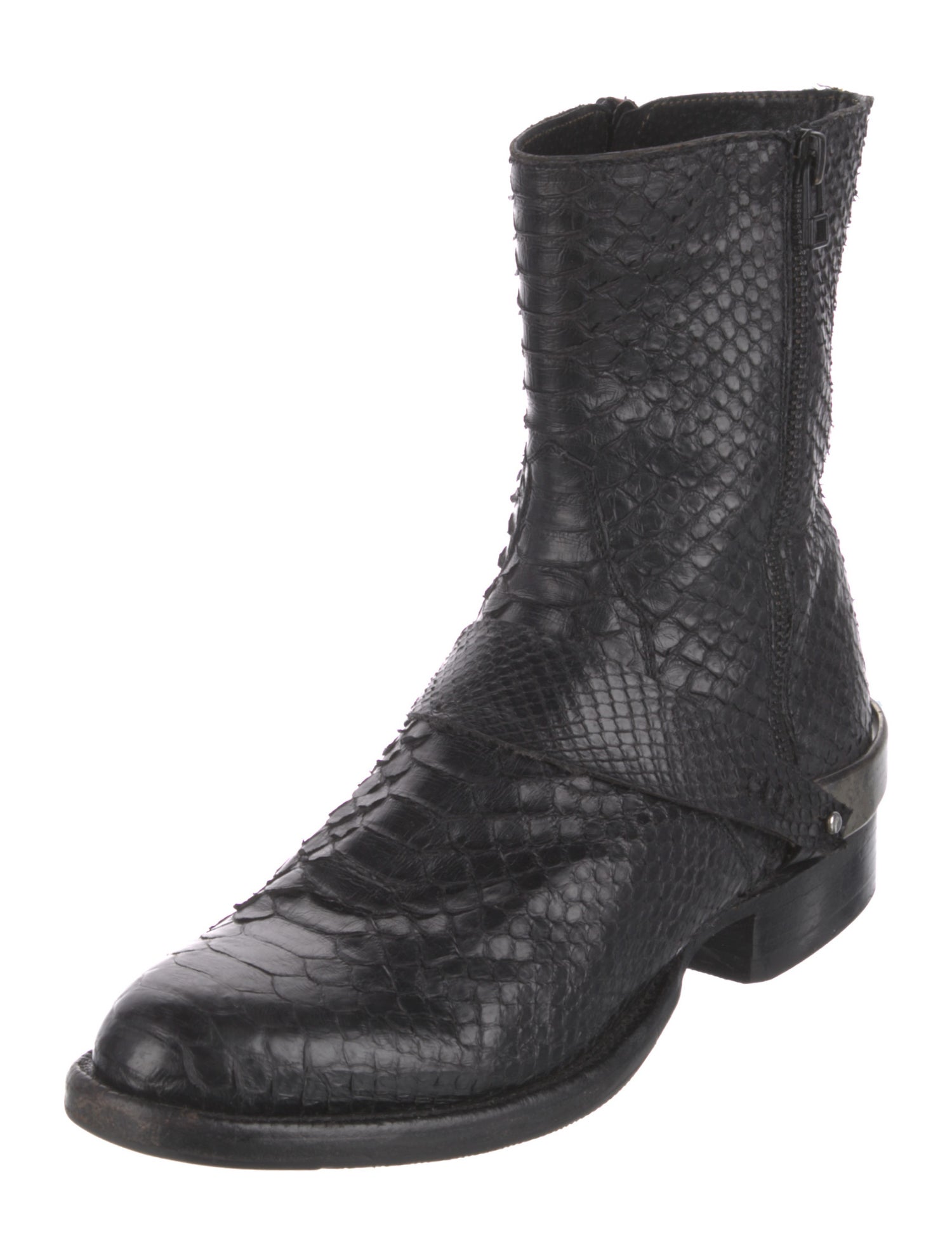 Lucchese Leather Moto Boots