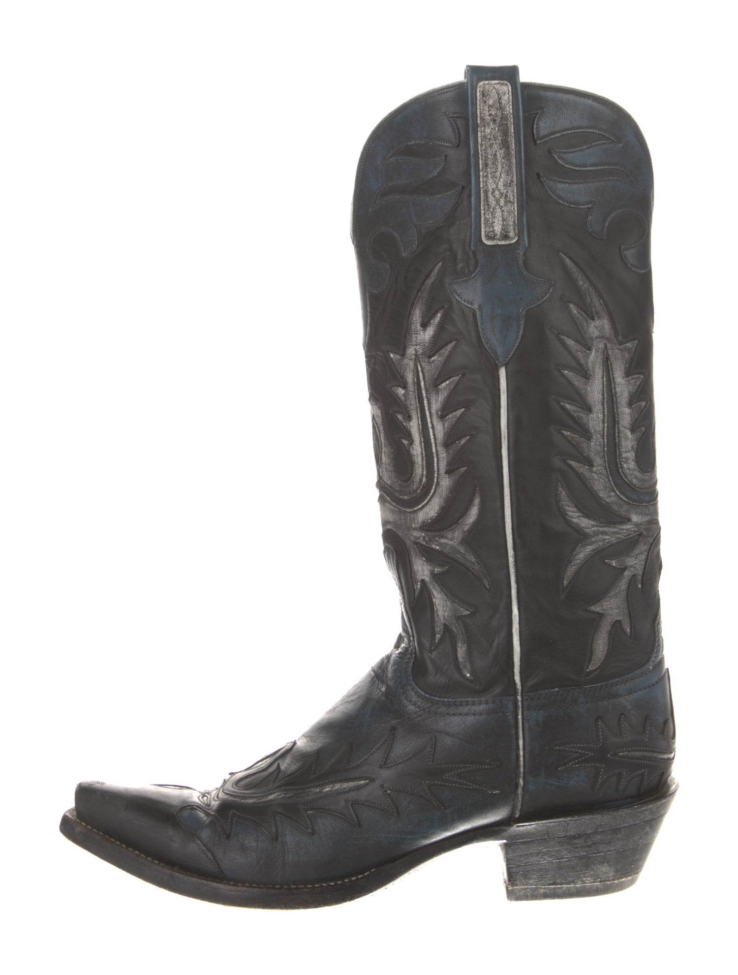Lucchese Leather Printed Western Boots