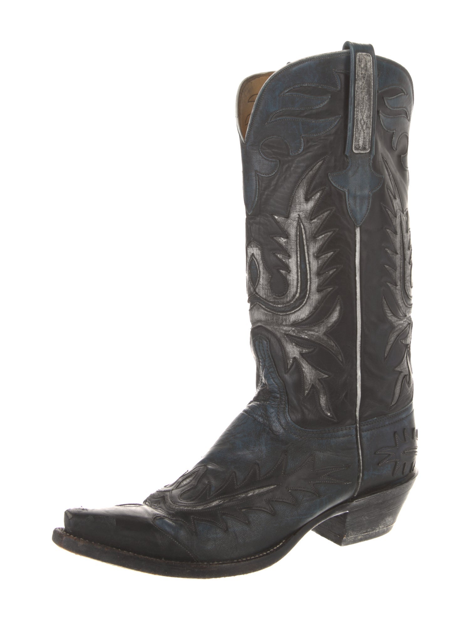 Lucchese Leather Printed Western Boots