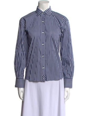 Lucchese Striped Long Sleeve Button-Up Top