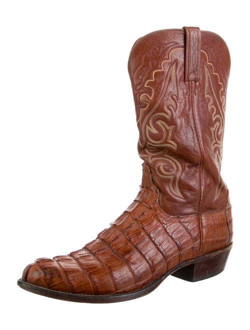 Lucchese Alligator Patterned Western Boots