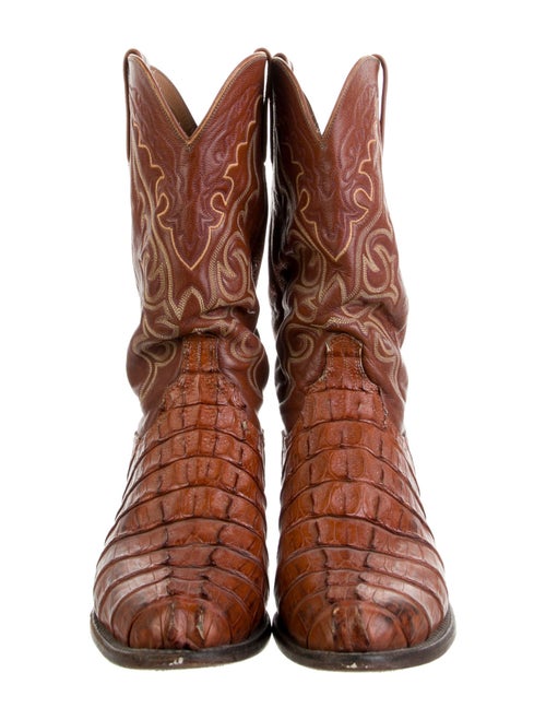 Lucchese Alligator Patterned Western Boots
