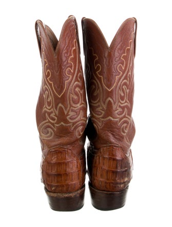 Lucchese Alligator Patterned Western Boots
