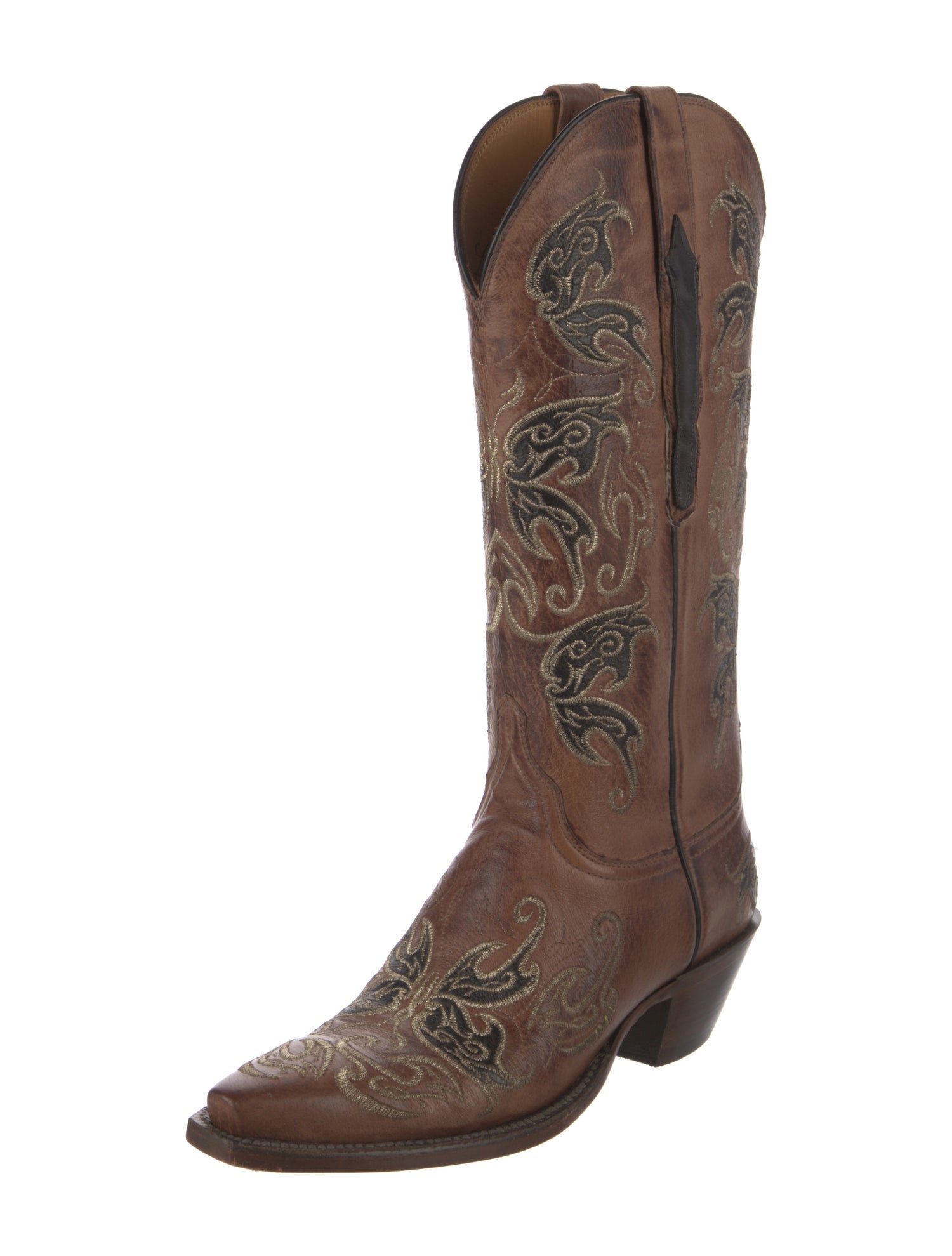 Lucchese Leather Printed Western Boots