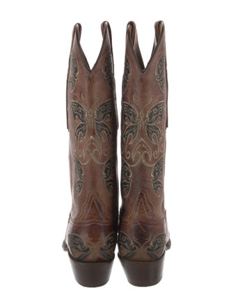 Lucchese Leather Printed Western Boots