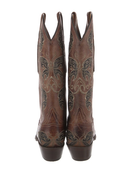 Lucchese Leather Printed Western Boots