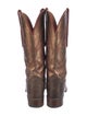 Lucchese Leather Embroidered Accent Western Boots