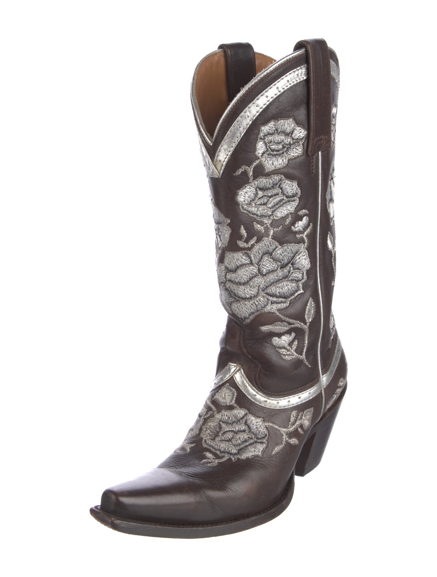 Lucchese Leather Printed Western Boots