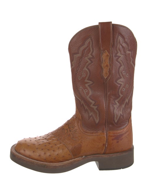 Lucchese Leather Printed Western Boots