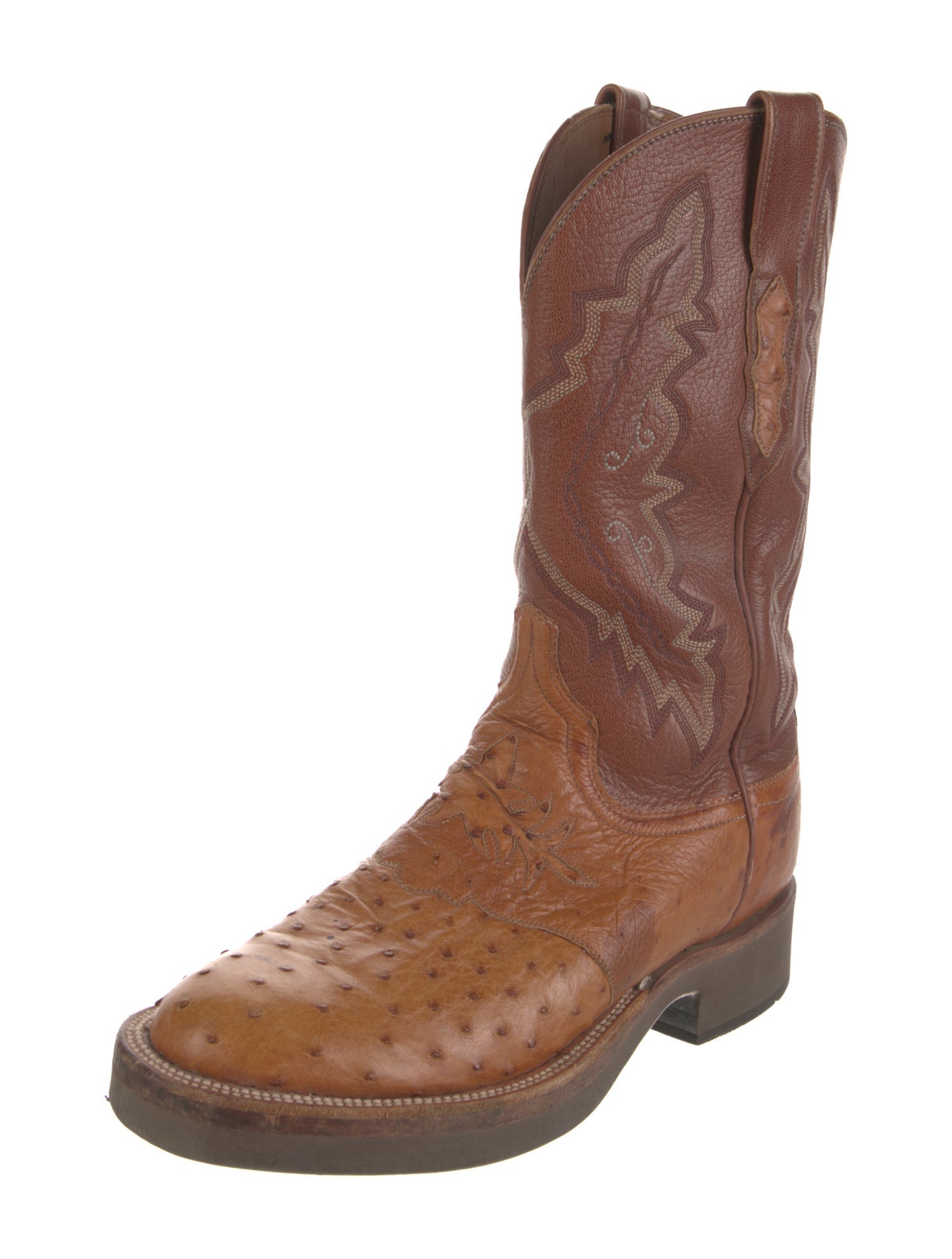 Lucchese Leather Printed Western Boots