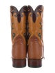 Lucchese Leather Graphic Print Combat Boots