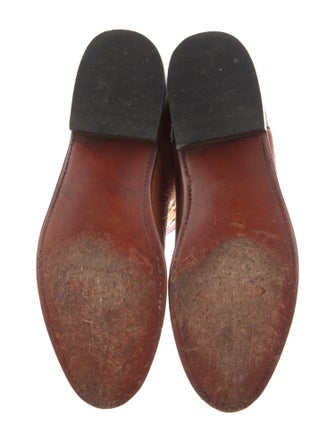 Lucchese Leather Graphic Print Combat Boots