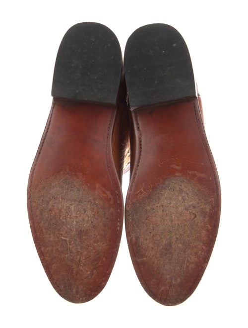 Lucchese Leather Graphic Print Combat Boots