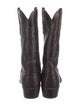 Lucchese Ostrich Embroidered Accent Western Boots