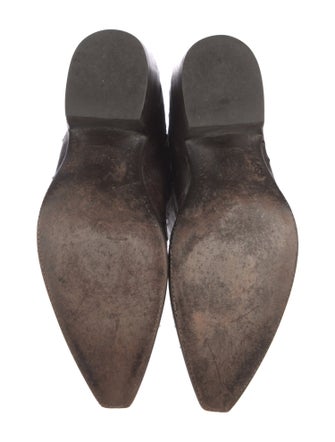 Lucchese Ostrich Embroidered Accent Western Boots